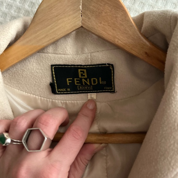 Fendi vintage cream cashmere coat - Picture 3 of 5